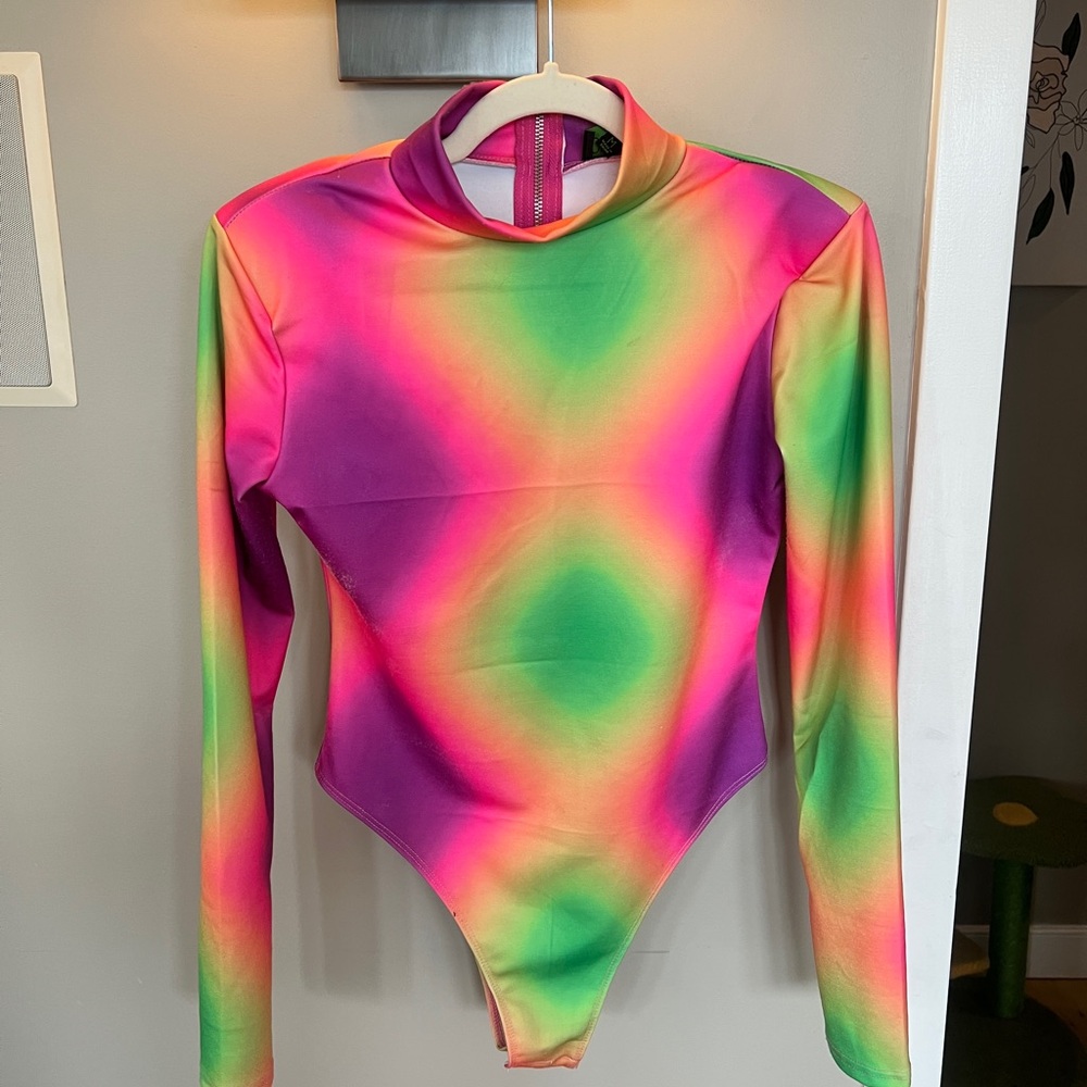 Vibrant Tie-Dye “Aura” Long Sleeve Bodysuit